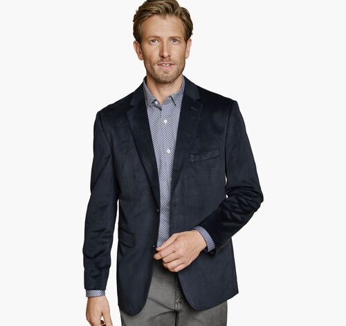 Printed Plush 175th Anniversary Blazer - Navy