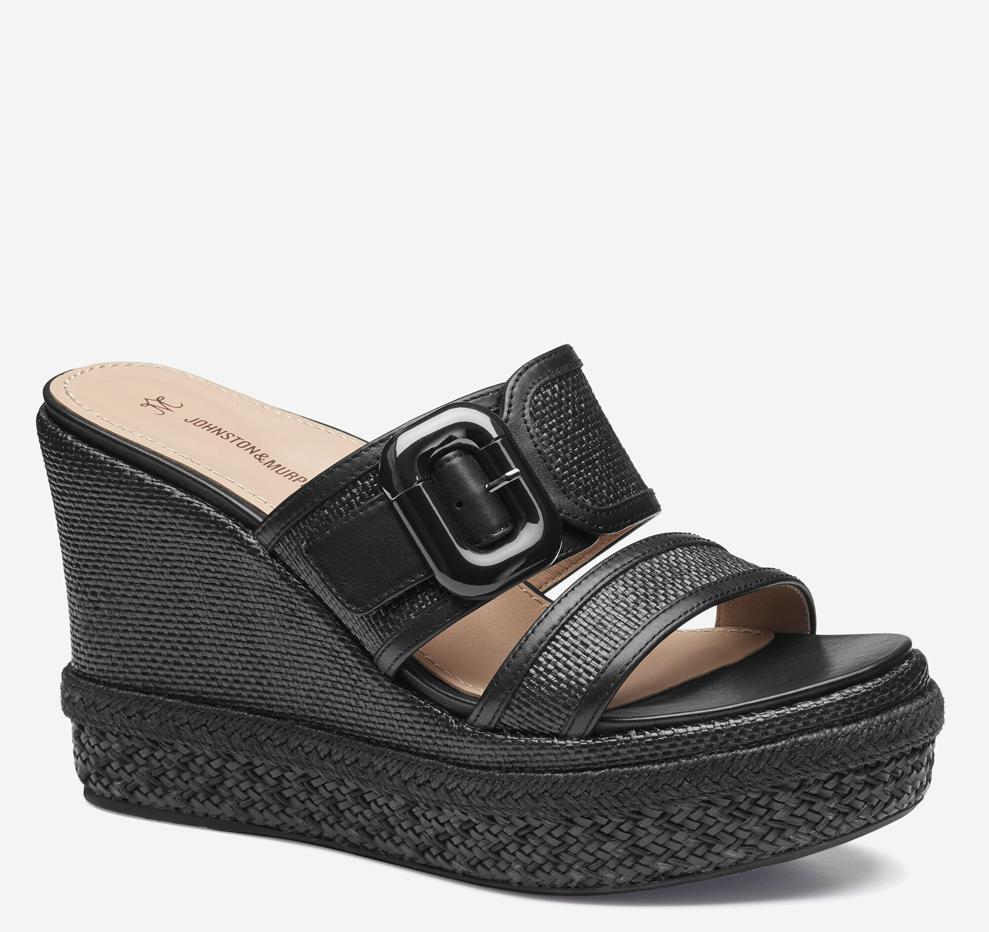 Addison Buckle-Strap Wedge