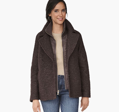 Sherpa Jacket with Removable Bib - Dark Brown