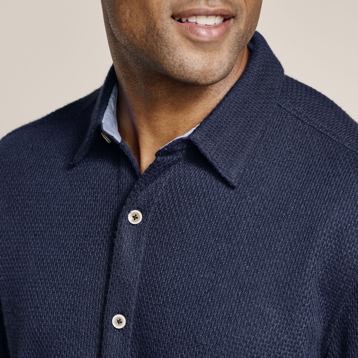 Linden Textured Short-Sleeve Shirt image number null