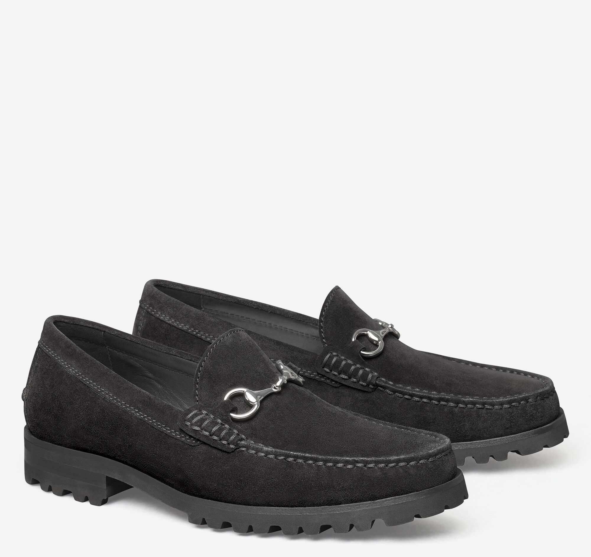 Men's Baldwin Lug Bit in Black English Suede | Johnston & Murphy