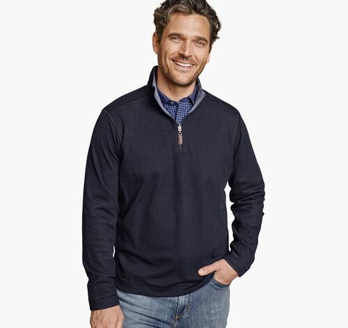 Icon Reversible Solid Quarter-Zip - Navy/Storm
