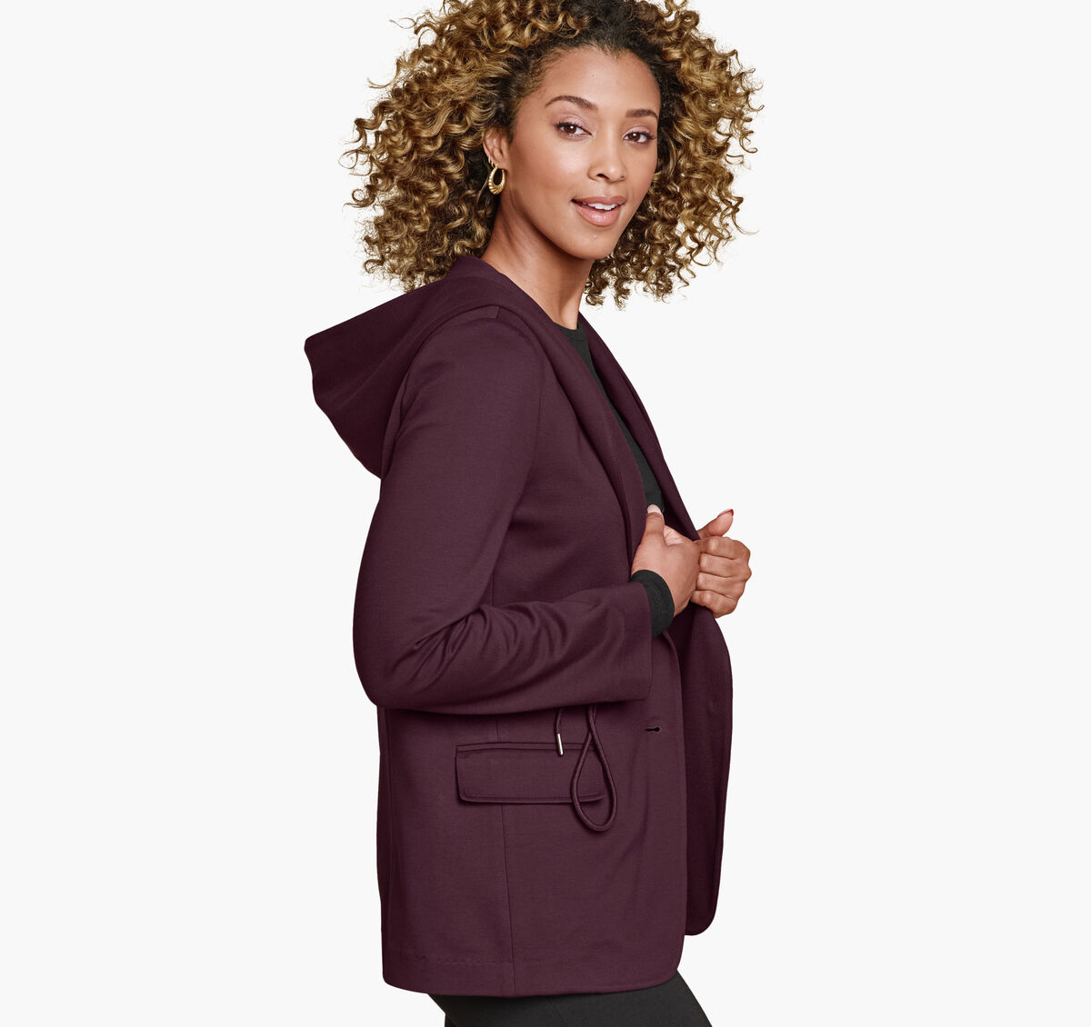 XC Flex&reg; Shawl-Collar Blazer with Hood image number null