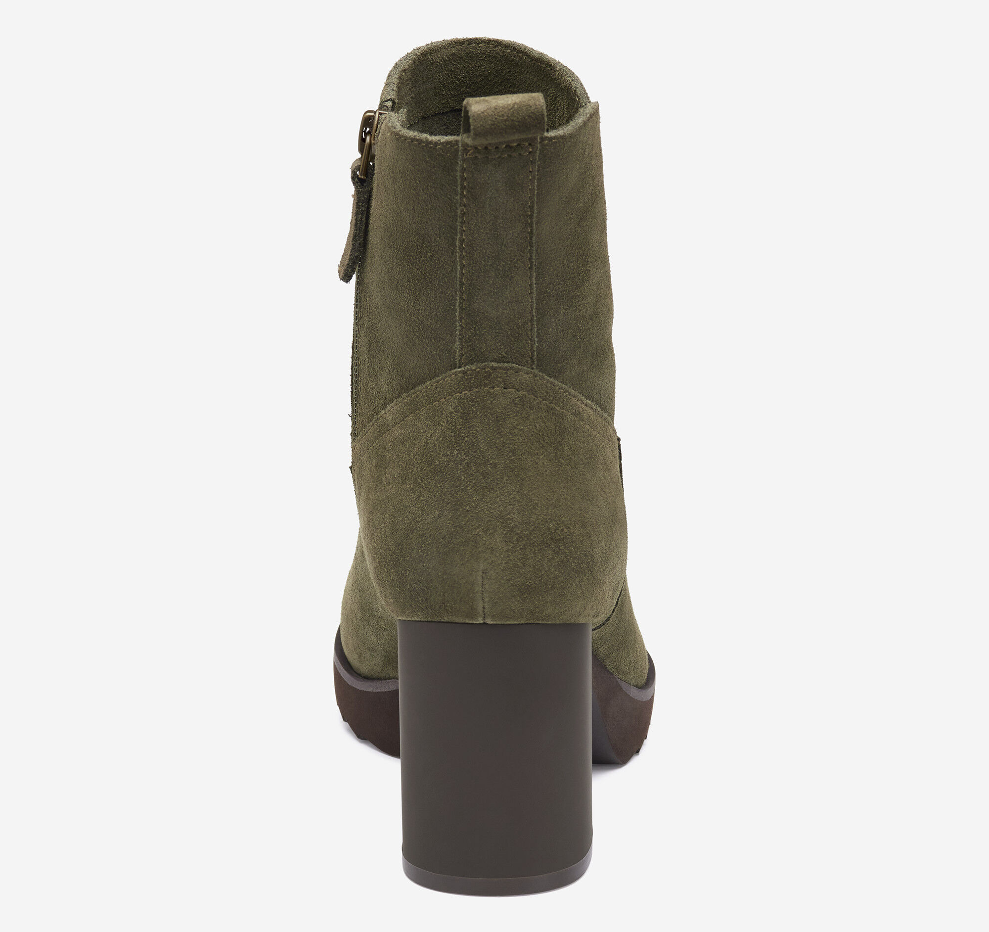 Women's Izzie Bootie in Olive Waterproof Suede | Johnston & Murphy