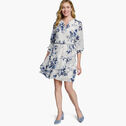 Tiered V-Neck Print Dress image number null