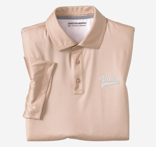 Collegiate XC+&trade; Gingham Polo - University of Tennessee - Orange Shirt