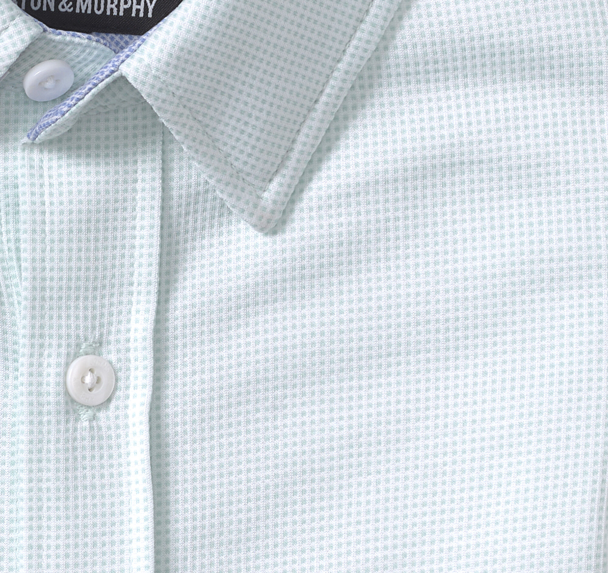 FINX COTTON SHIRTS LONG SLEEVE｜MINT Boys XC Flex® Stretch Long-Sleeve Shirt in Mint Pin Check