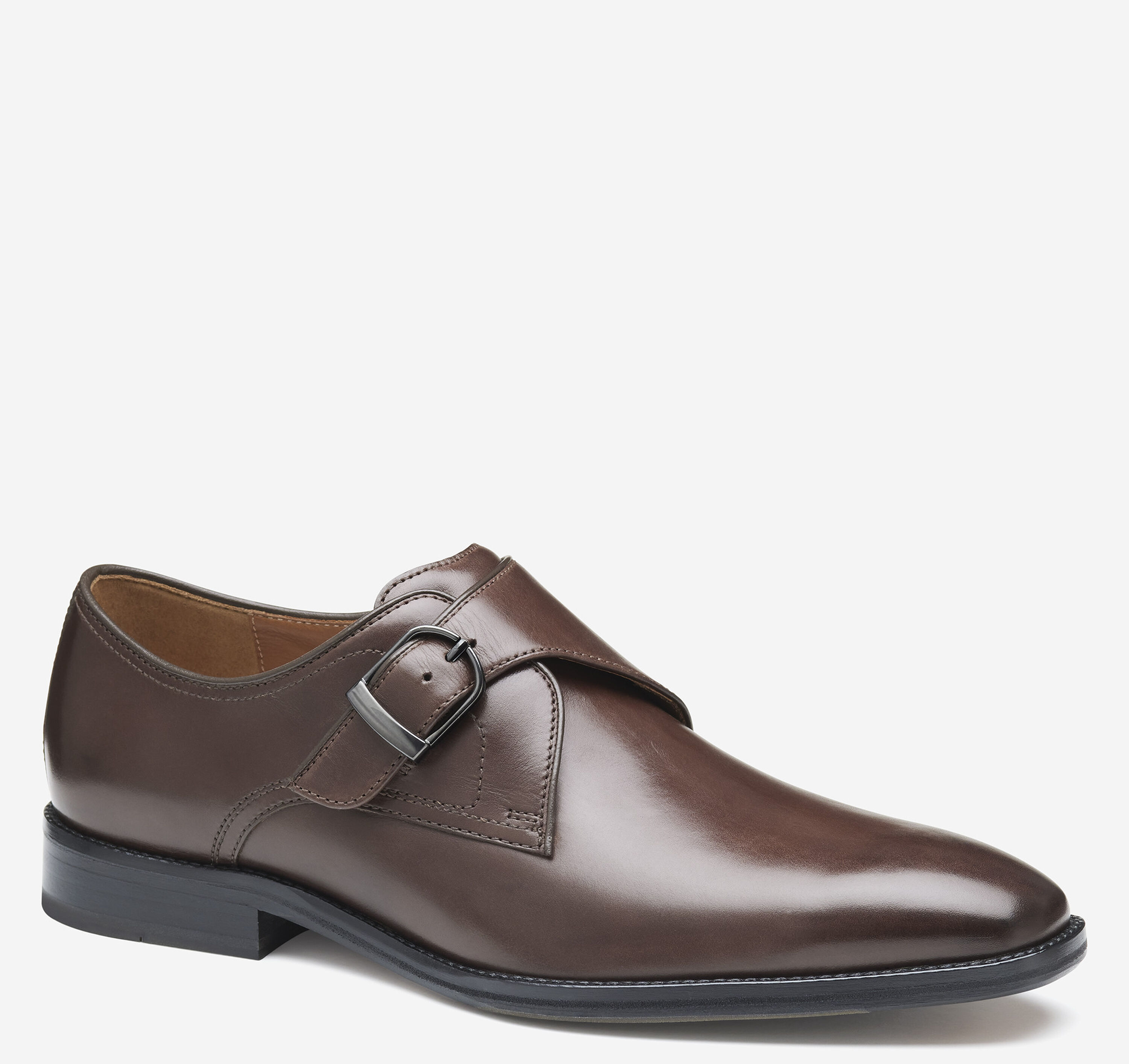 brown buckle dress shoes Men's Sullivan Single-Buckle Monk