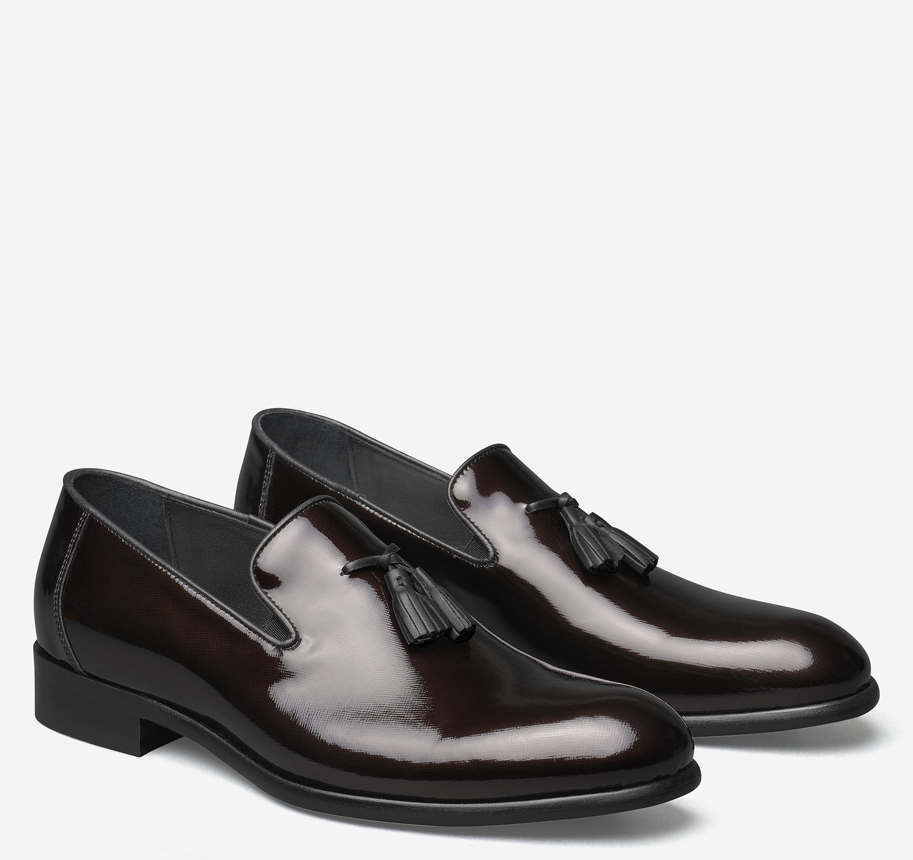 Johnston & Murphy Men\'s Genuine Leather Loafers with Tassels - Black and Brown 9 Men main image 2