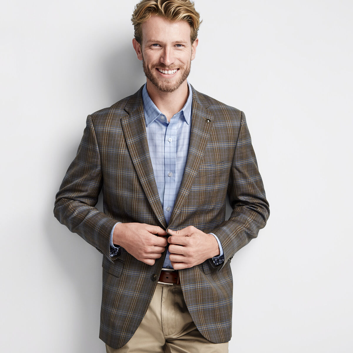 Cafe Windowpane Blazer image number null
