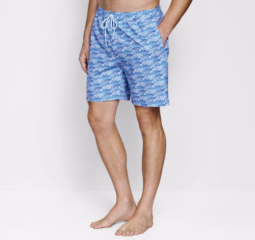 Swim Shorts - Blue Shark Print