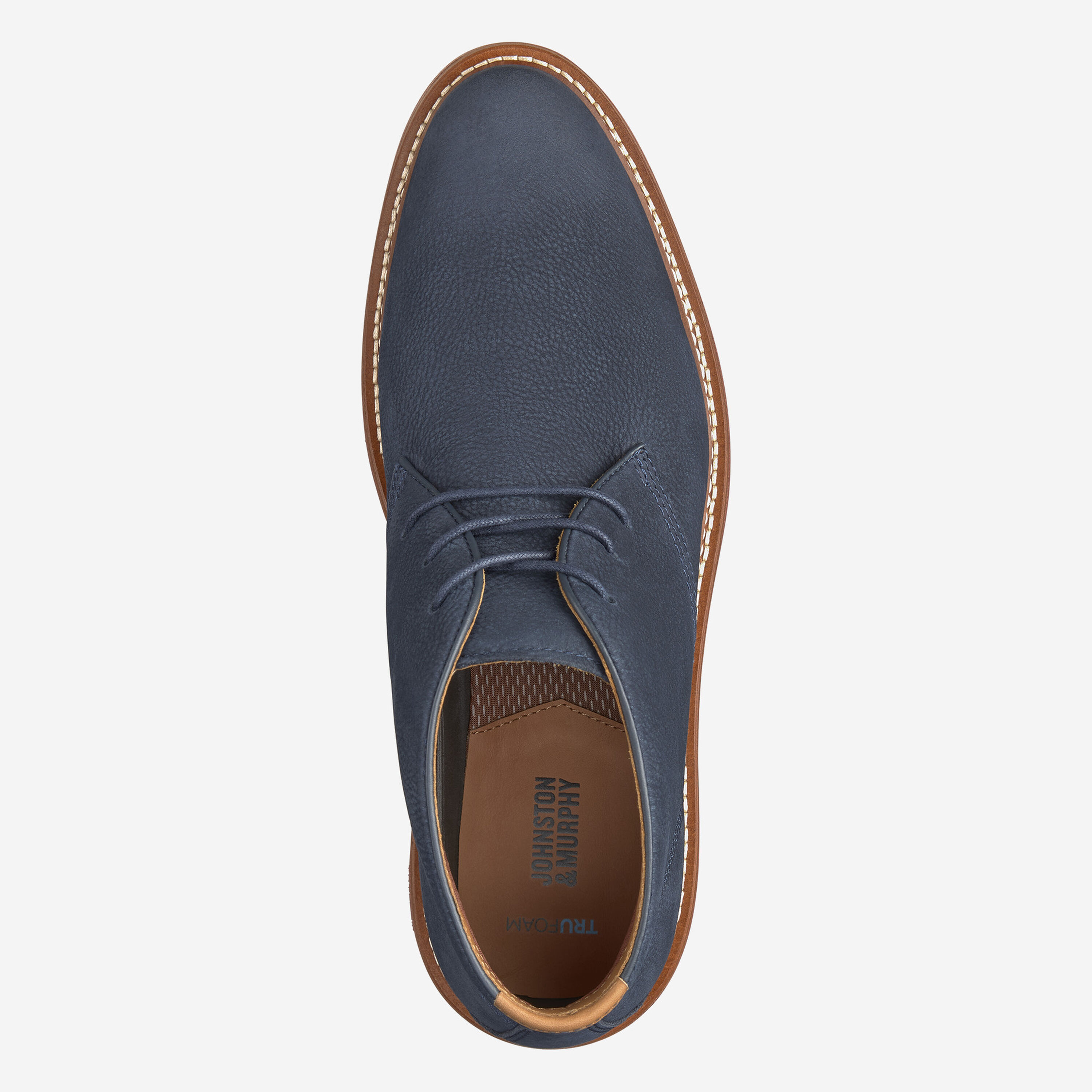 JOHNSTON & MURPHY Upton Chukka Boots Size 8 Navy Blue Nubuck Leather Lace Up NEW Men main image 4