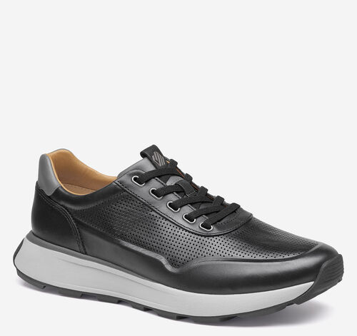 Douglas U-Throat Jogger - Black Full-Grain Leather