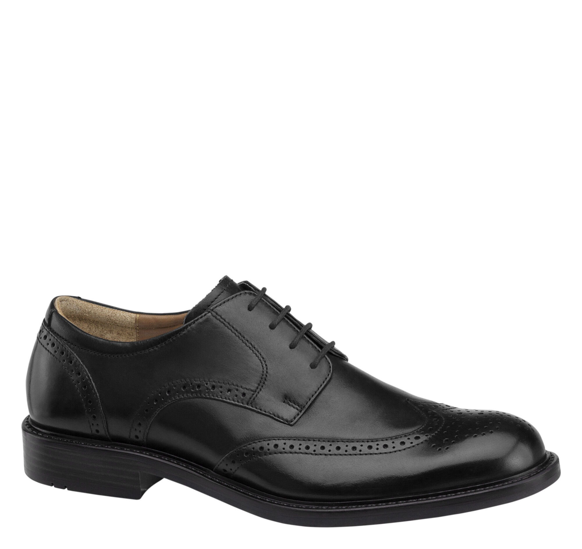 Men's Tabor Wingtip in Black Calfskin | Johnston & Murphy
