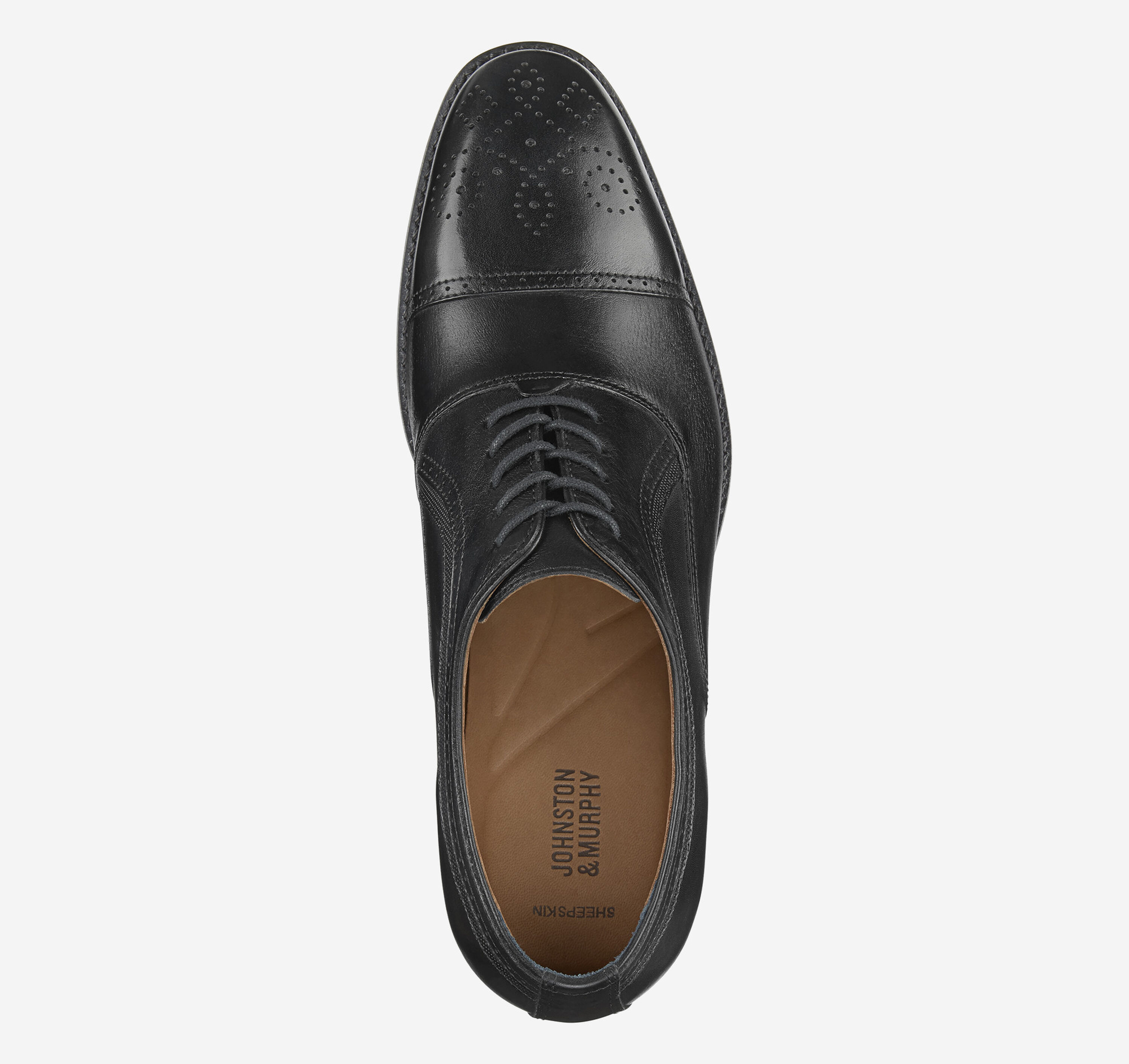 Johnston & Murphy Men's Danridge Cap Toe Dress Shoes - Black Johnston & Murphy Men's Danridge Cap Toe Dress Shoes - Black