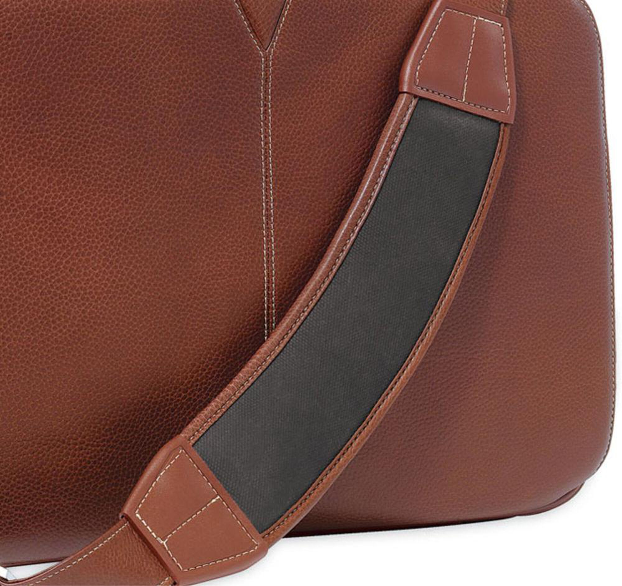 DoubleZip Leather Briefcase Johnston & Murphy