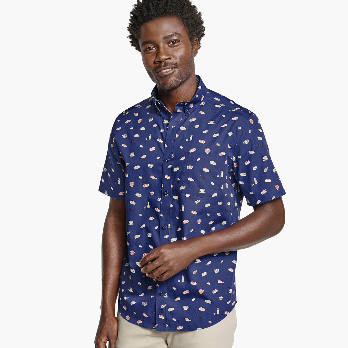 Printed Cotton Short-Sleeve Shirt image number null