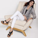 Animal-Print Faux-Suede Blazer image number null