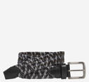 Woven Stretch-Leather Belt image number null