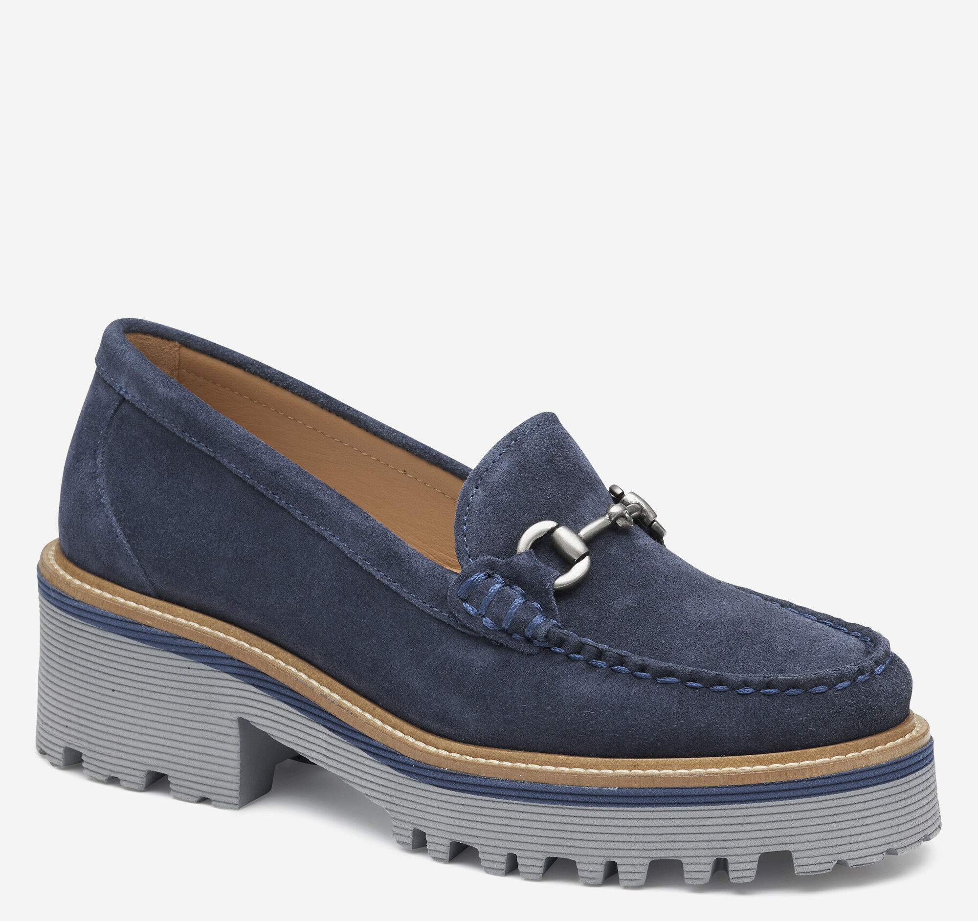 (取寄) ジョンストン&マーフィー レディース エマリン ビット ローファー Johnston & Murphy women Johnston & Murphy Emmalynn Bit Loafer Gray Women's Emmalynn Bit Loafer in Navy Suede | Johnston & Murphy