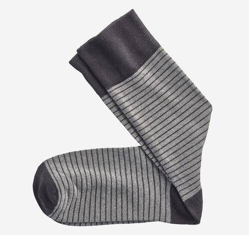 Striped Dress Socks - Gray Stripe