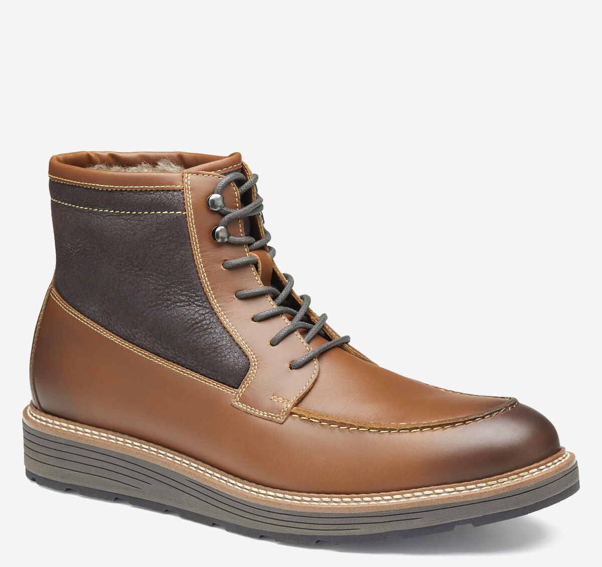 Upton Lug Shearling Moc Toe Boot image number null