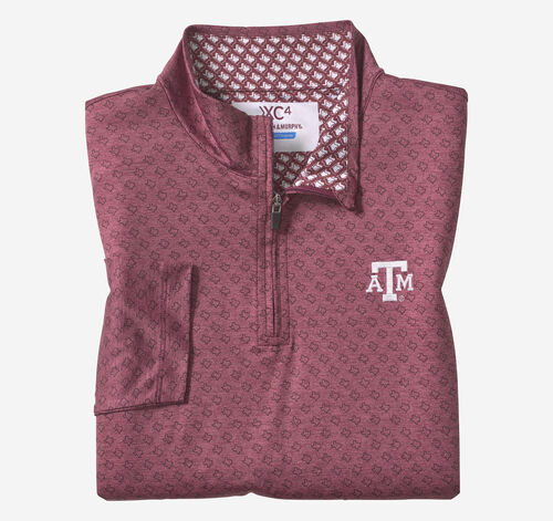 Collegiate XC+&trade; State Print Quarter-Zip - Texas A&M - Maroon