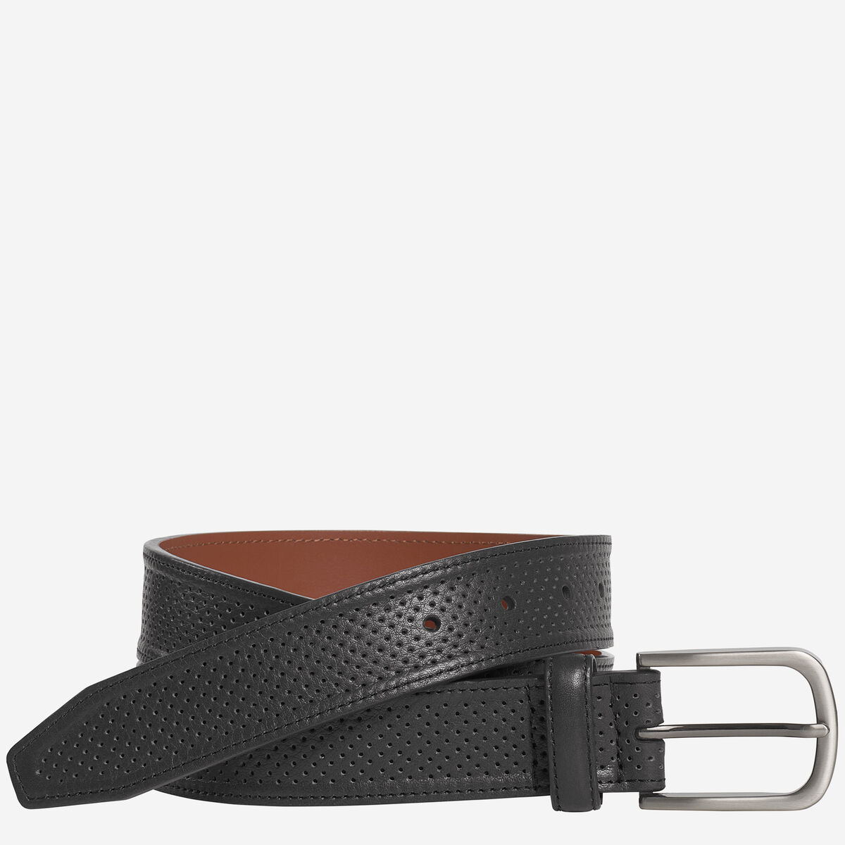 Soft Perforated Leather Belt image number null