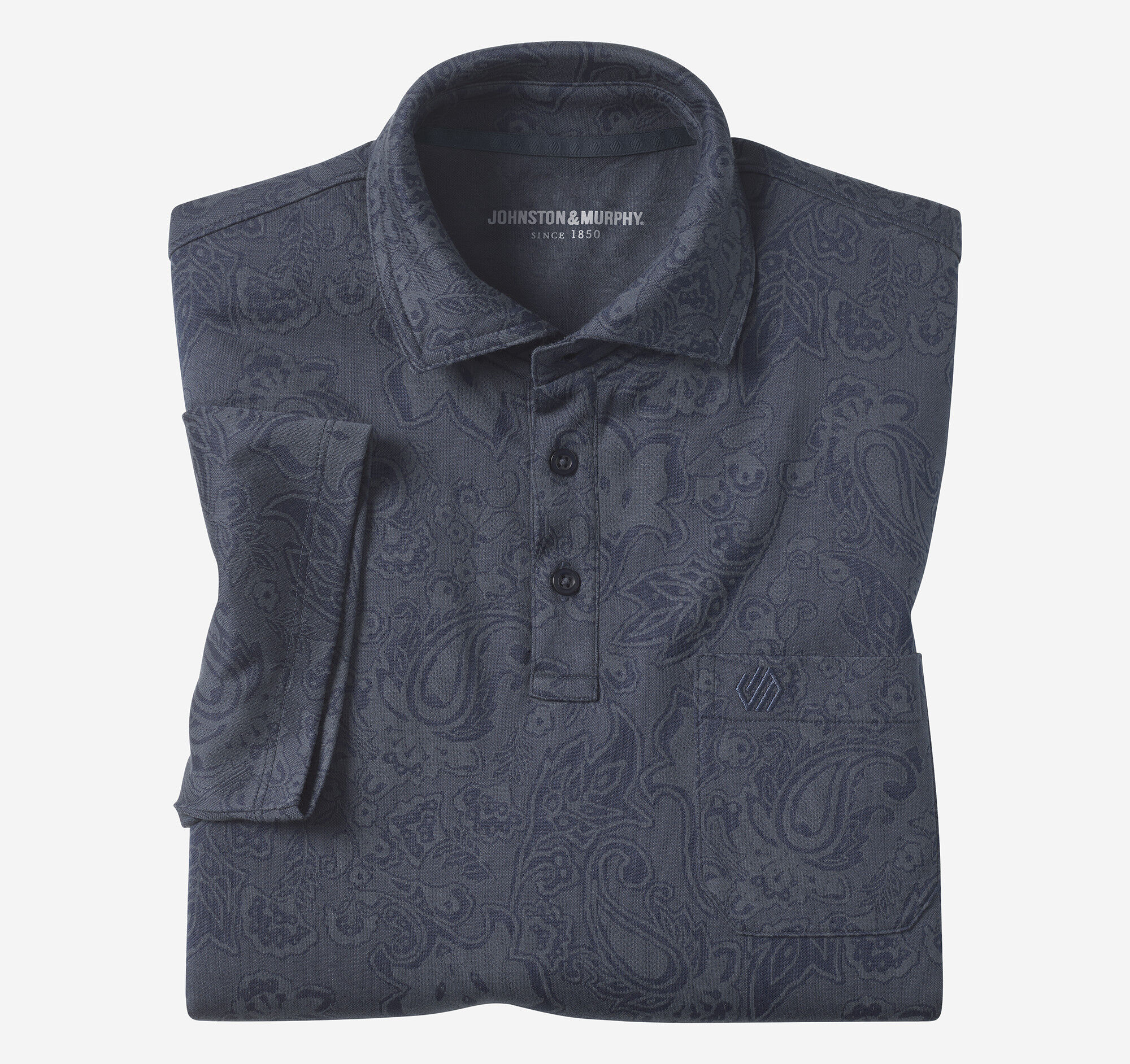 Men's Evans Jacquard Polo | Johnston & Murphy