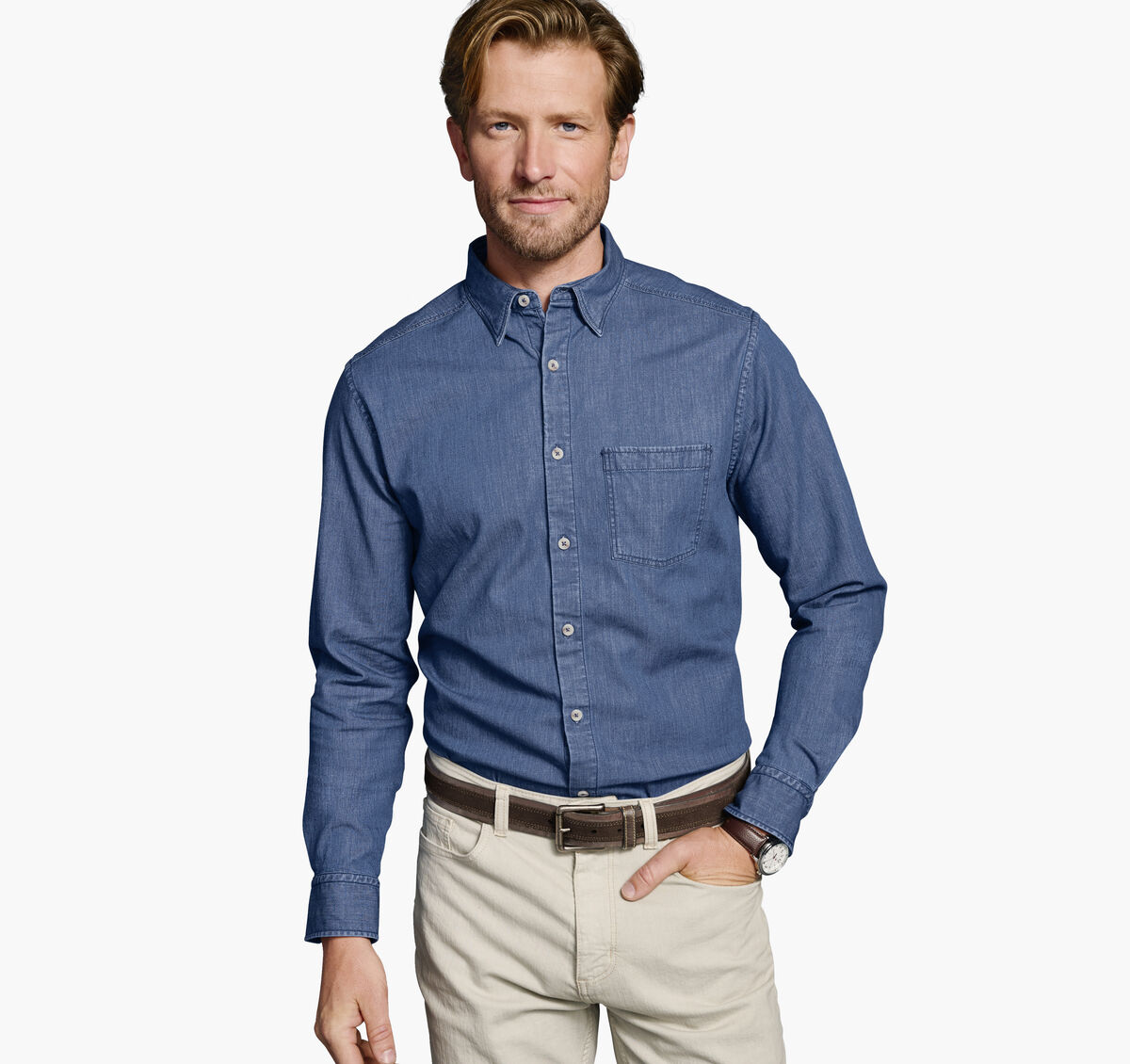 Washed Denim Shirt image number null