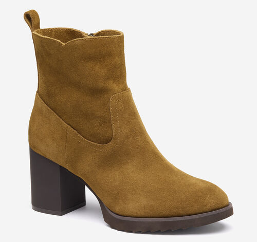 Izzie Bootie - Whiskey Waterproof Suede