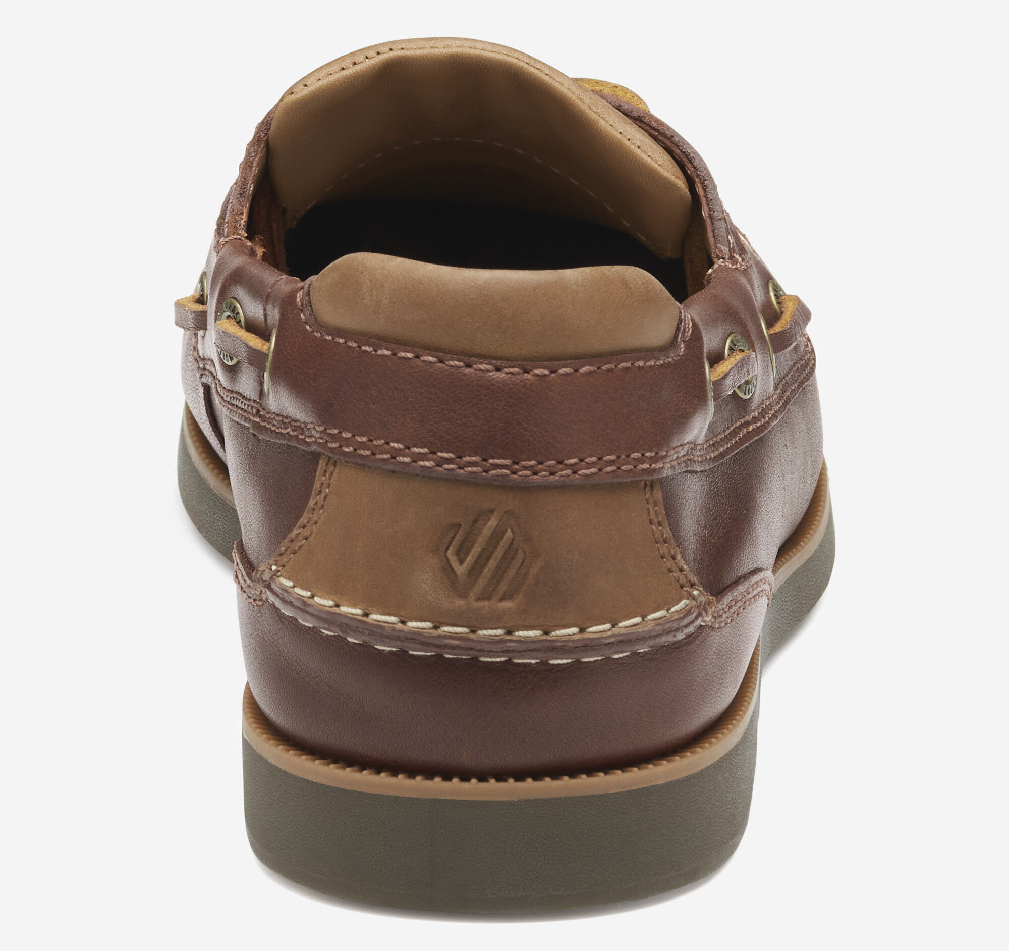 Men's Ventura 2-Eye Boat Shoe in Mahogany Full Grain | Johnston