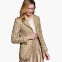 Textured Plaid Blazer image number null