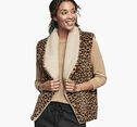 Reversible Animal-Print Faux-Fur/Sherpa Vest image number null
