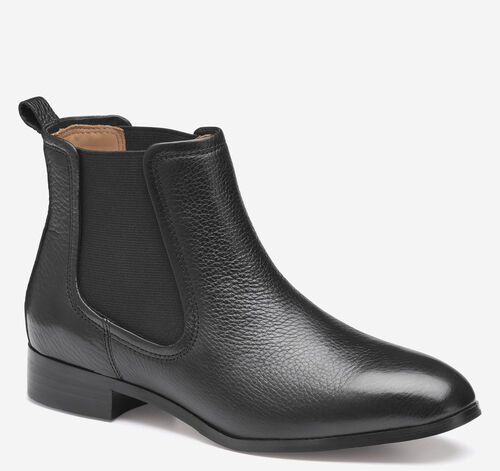 Tinsley Chelsea Bootie - Black Calfskin