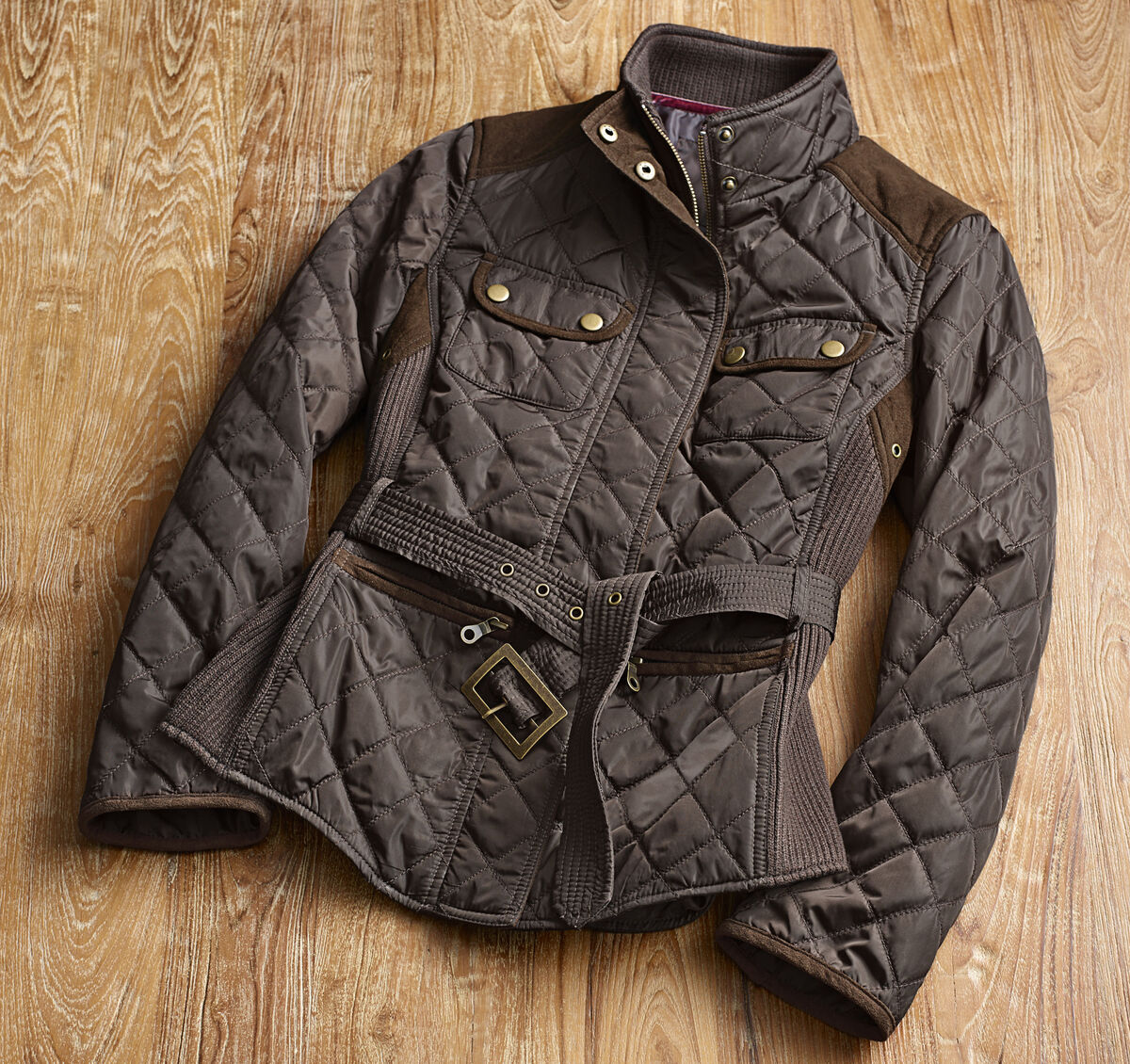 Belted Quilt Jacket image number null