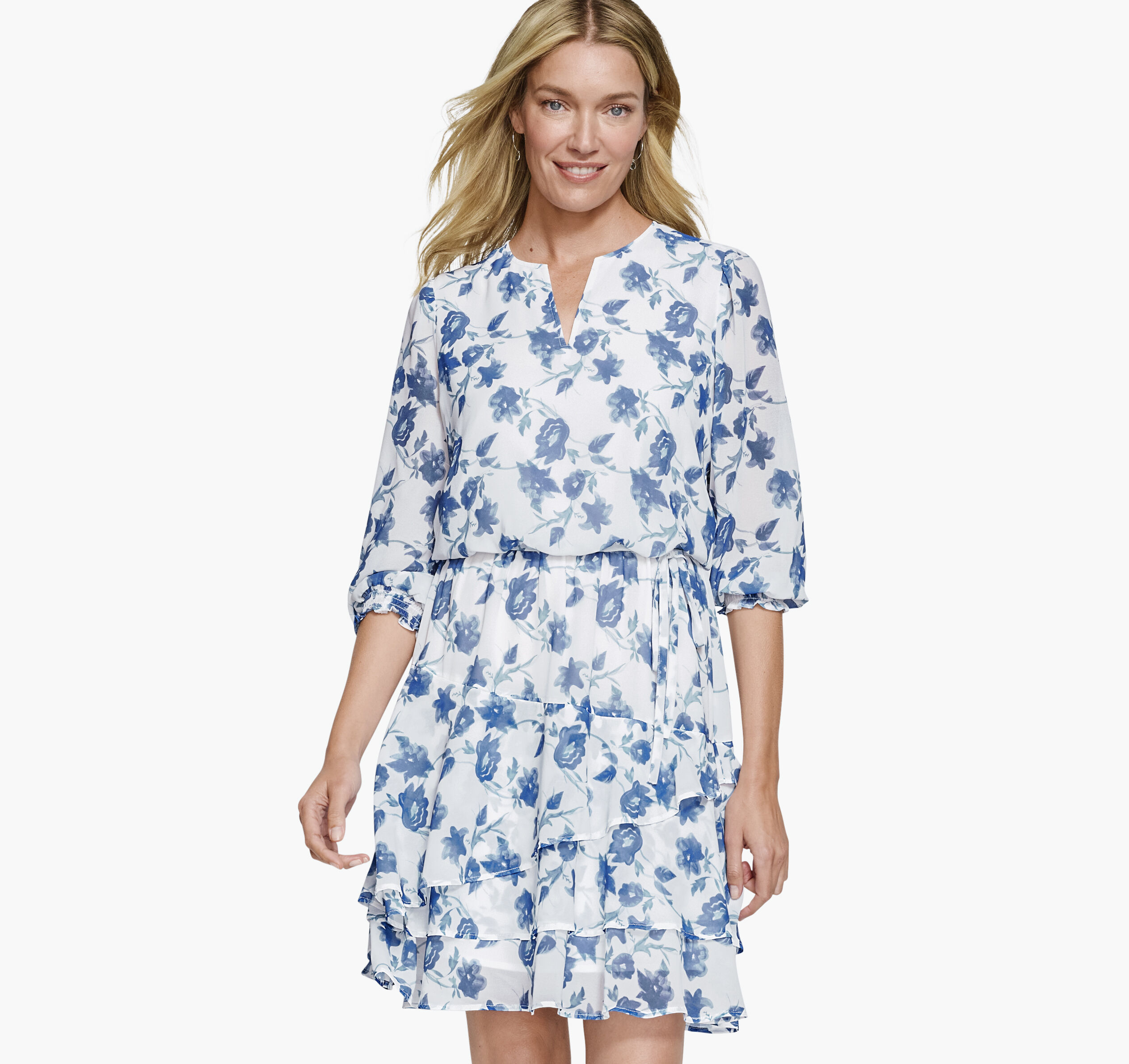 Printed Tiered Dress