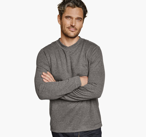 Icon Reversible V-Neck Pullover - Gray/Black