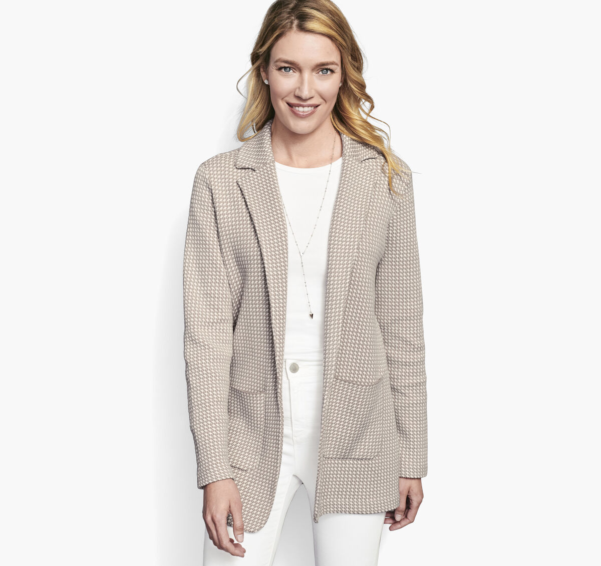 Jacquard Knit Blazer image number null