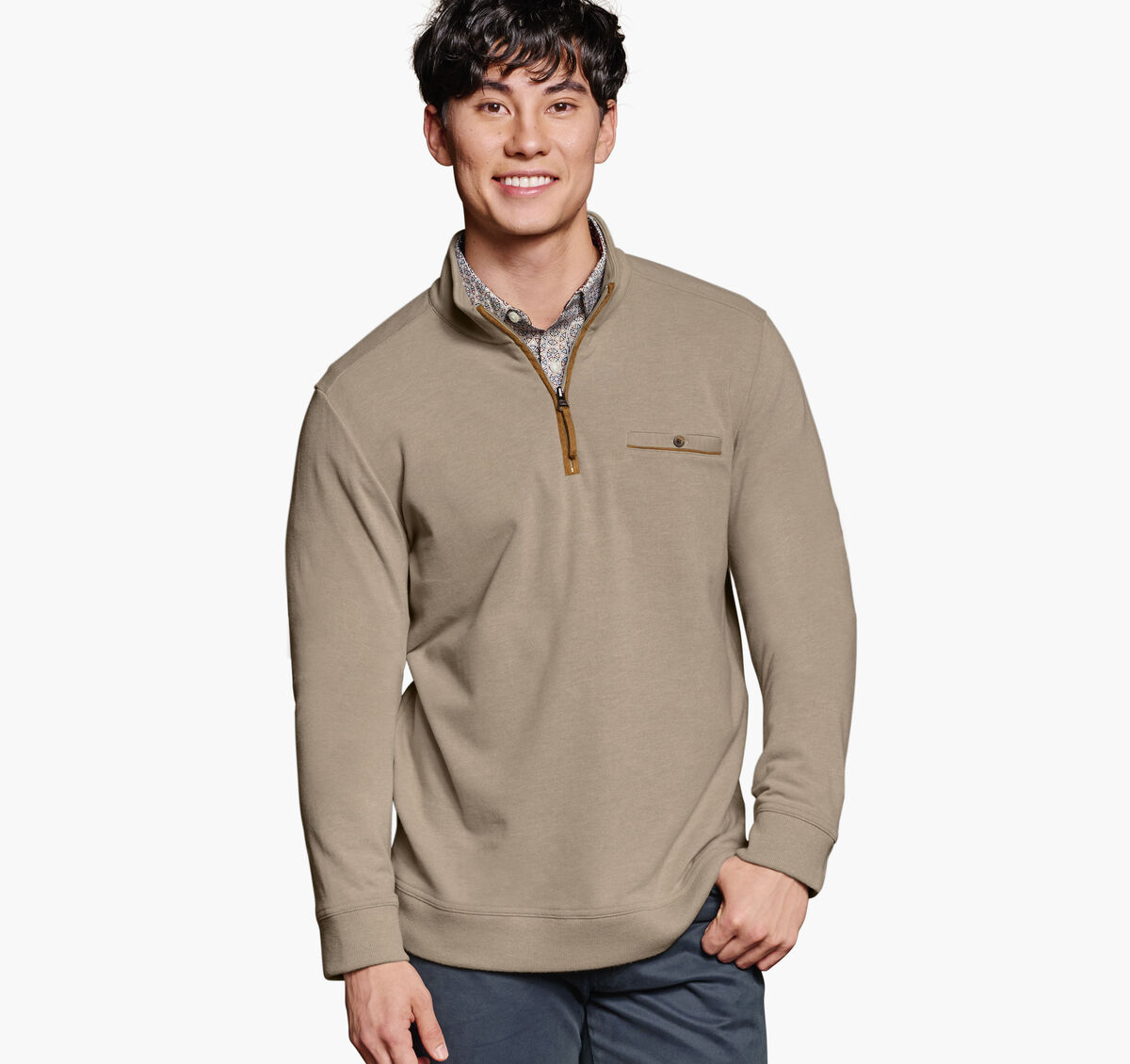 Knit Quarter-Zip image number null