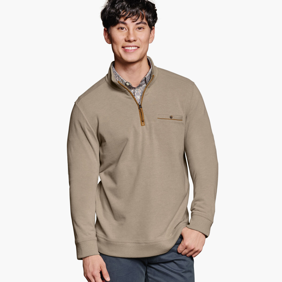 Knit Quarter-Zip image number null
