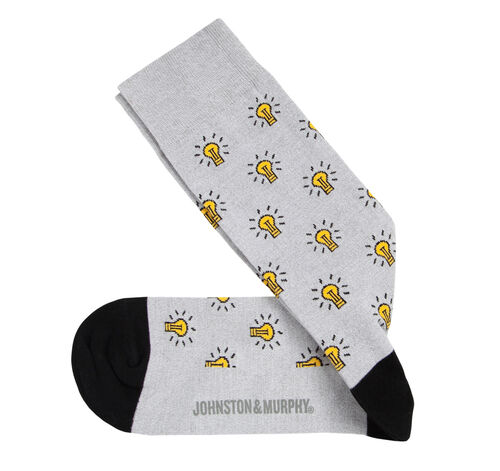 Novelty Socks - Gray Light Bulb
