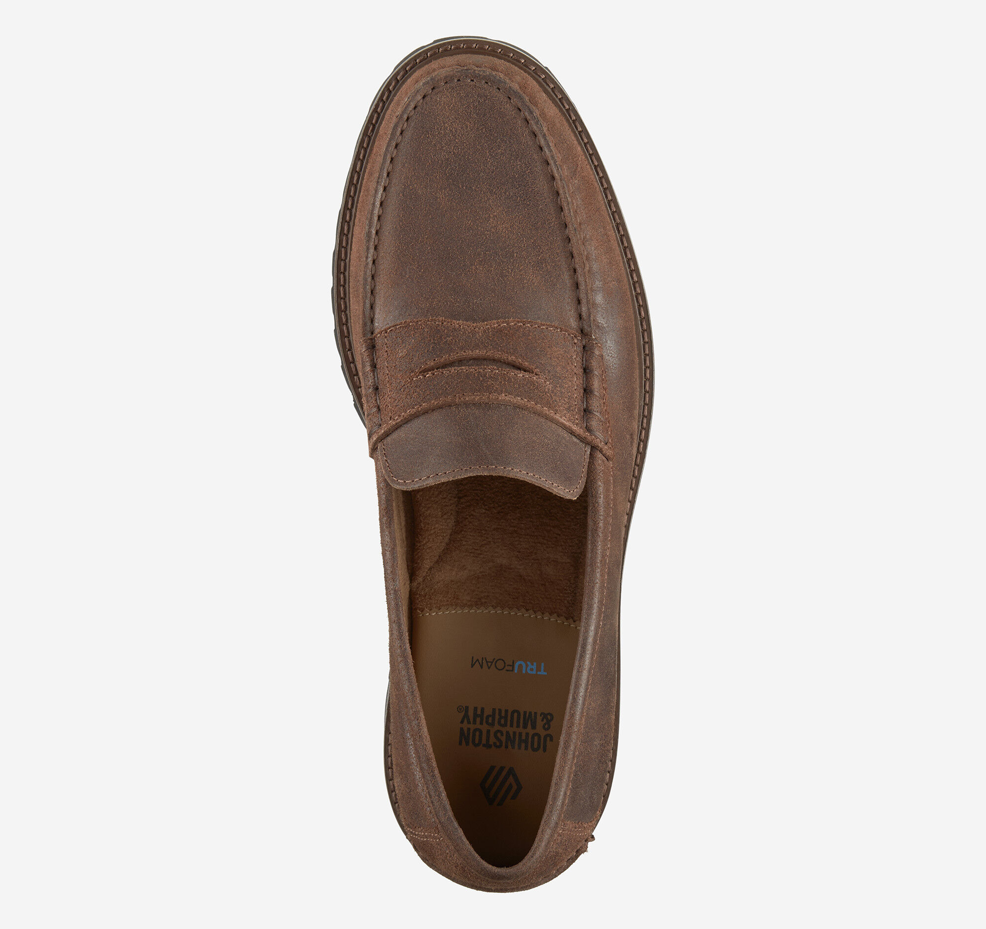 Men's Collier Penny Loafer in Brown Bomber Leather | Johnston & Murphy