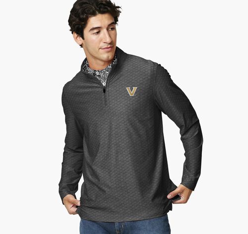 Collegiate XC+&trade; State Print Quarter-Zip - Vanderbilt University - Black