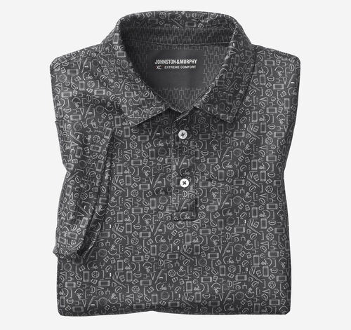 Game Day XC4&reg; Multi-Sport Print Polo - Black