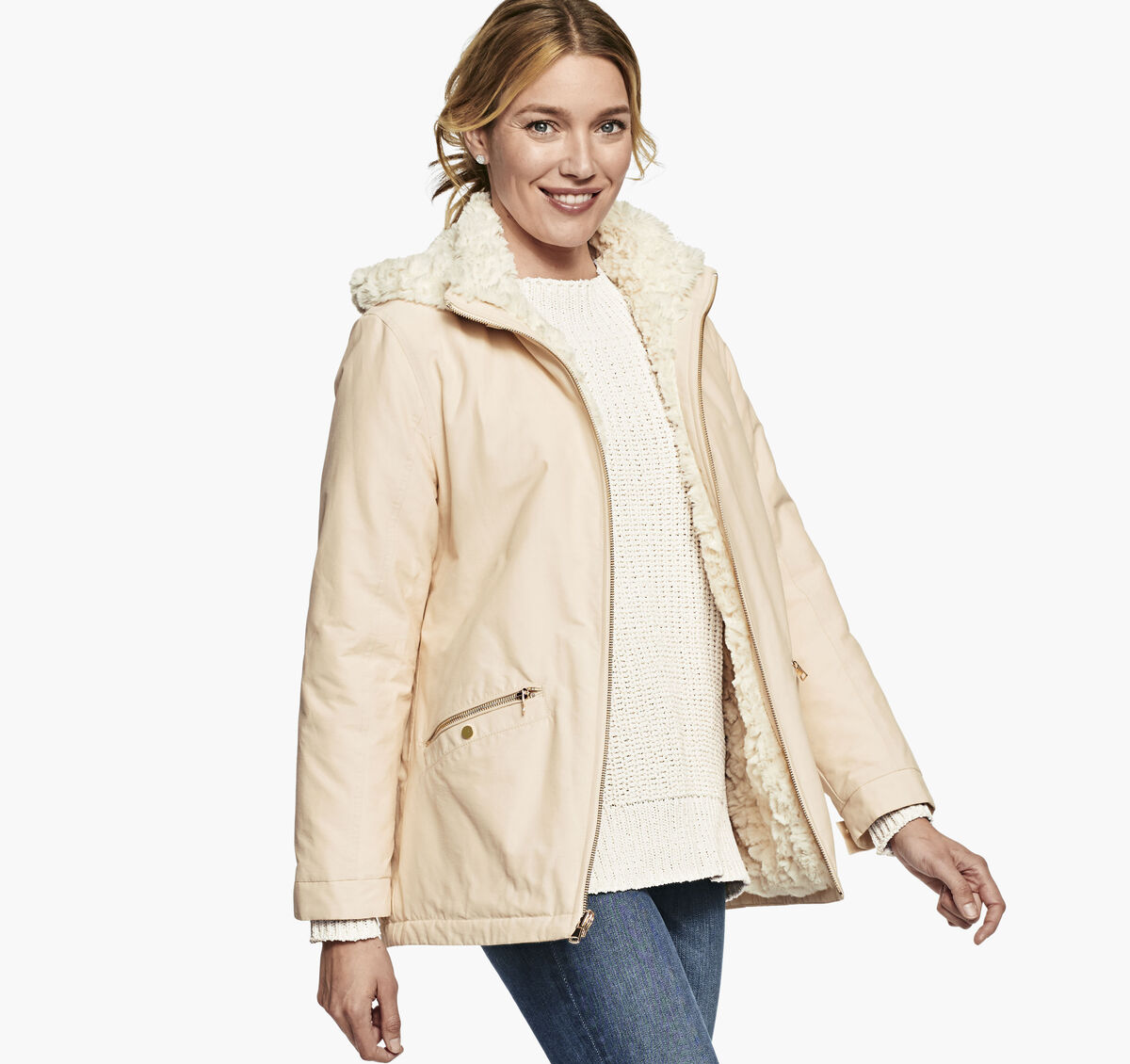 Reversible Faux-Fur Jacket image number null