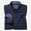 Long-Sleeve Twill Checked Shirt image number null
