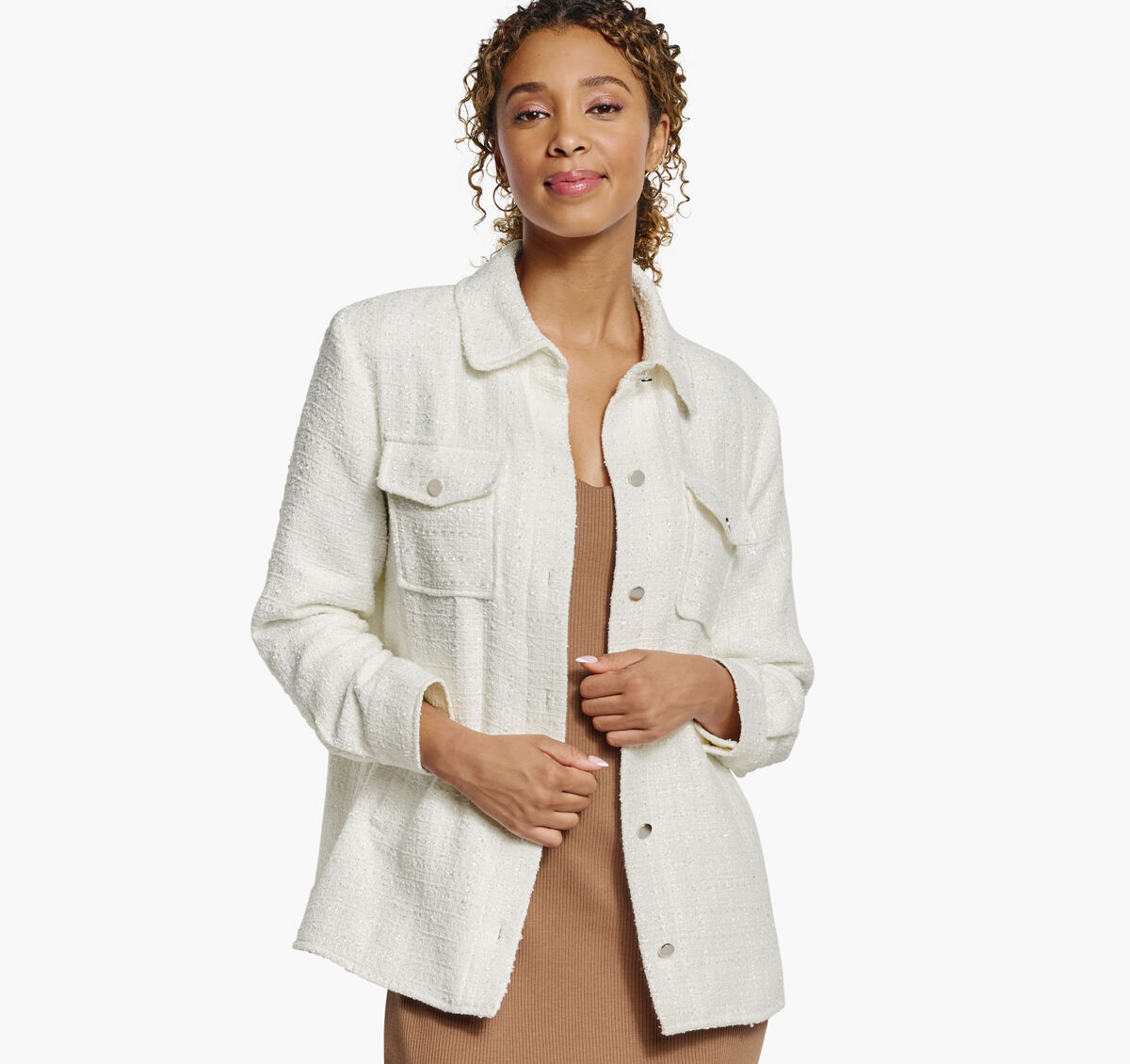 Boucle Shirt Jacket image number null