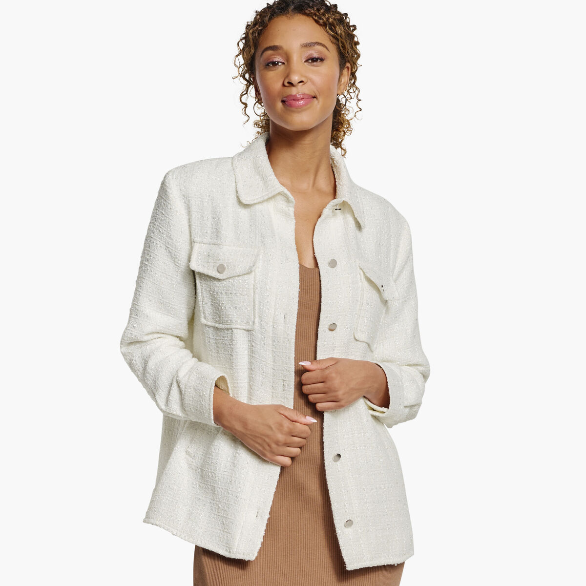 Boucle Shirt Jacket image number null