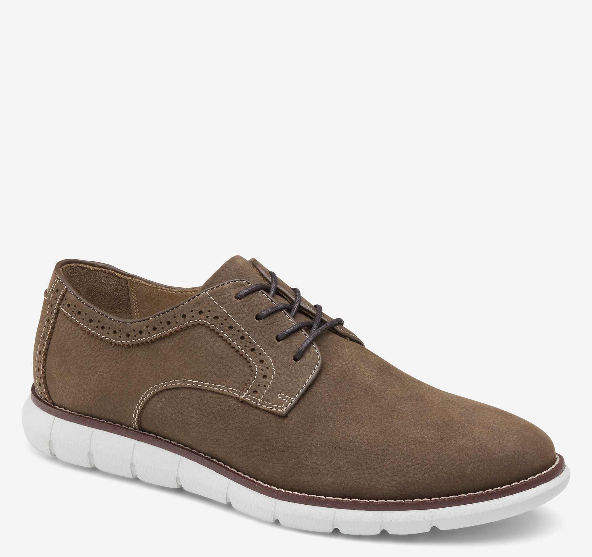 Men's Holden Plain Toe in Brown Tumbled Nubuck | Johnston & Murphy